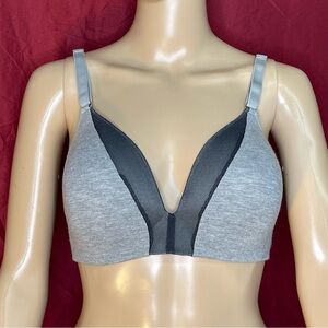 Lively All-Day Deep V No-Wire Convertible  Racerback Bra Heather Gray 36D
